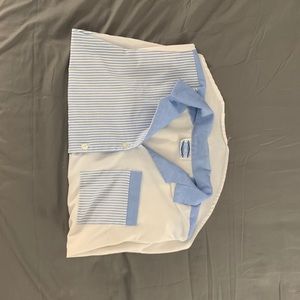 Vintage white and blue button down